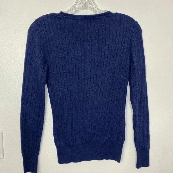 Merona Blue Wool & Rabbit Hair Blend Cable Knit Sweater - Picture 5 of 5